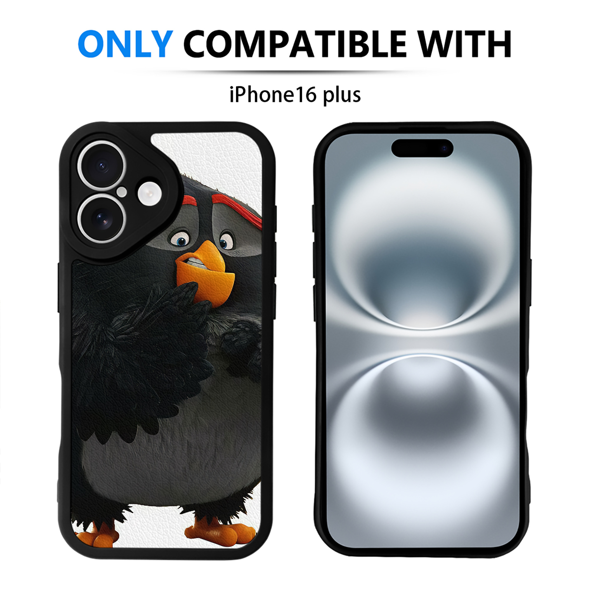 （画像用） Angry Birds アングリーバード 【iPhone 16シリーズ対応】シリコンスマホケース（レザー調） 材質：シリコン